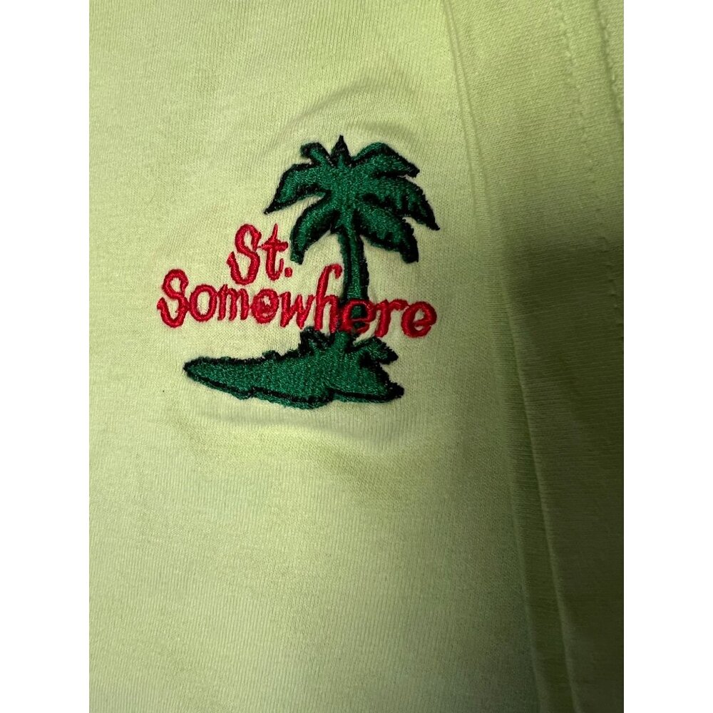 1994 Caribbean Soul No Plane on Sunday tee XXL St. Somewhere Embroidery, Parrot - Picture 4 of 7